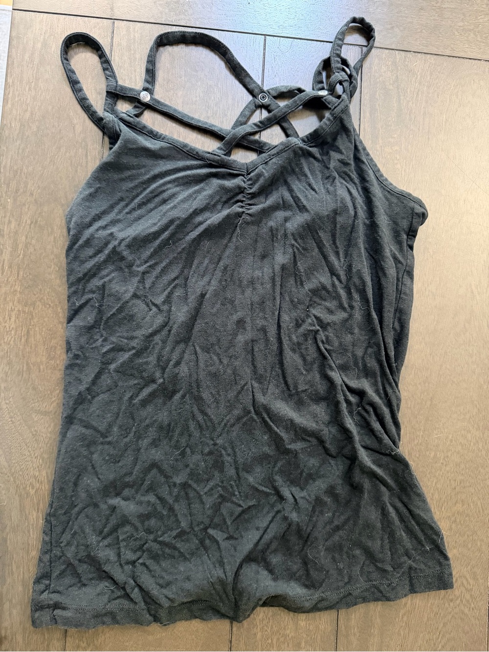 NOMAD HEMP WEAR Black Strappy Women's Tank Top